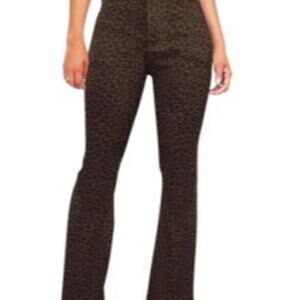 Kdf brown leopard print flare/ SIZE 4